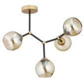 Apliqa Liva 4Lü Siyah Eskitme Modern Genç Odası Mutfak Retro Salon Avize thumbnail 6