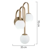 Joren 3'lü Yatak Odası-Yatak Başı, Cafe,Restoran için Duvar Lambası Tasarım Modern Aplik thumbnail 5