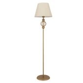 Helezon Beyaz Şapkalı Eskitme Modern Tasarım Ayaklı Abajur Lamba Metal Lambader thumbnail 3