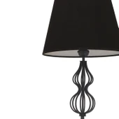 Vance Siyah Şapkalı Siyah Modern Tasarım Ayaklı Abajur Lamba Metal Lambader thumbnail 4