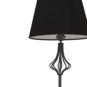 Josefa Siyah Şapkalı Siyah Modern Tasarım Ayaklı Abajur Lamba Metal Lambader thumbnail 4