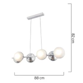 Apliqa BERCA 6LI KROM AVİZE Modern Mutfak Yemek Masası Üstü Yatak odası Salon Avize - 5