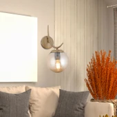 Germaine Tekli Eskitme Bal Camlı Modern Yatak Başı, Salon Aplik thumbnail 1