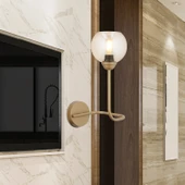 Apliqa Jimmy Tekli Eskitme Bal Camlı Modern Yatak Başı Salon Aplik - 1