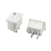 Ayt IC-120B Mini Işıksız On Off 2 Pin Anahtar Beyaz Aç Kapa Buton Düğme 2.5x1.7 Mm - 4