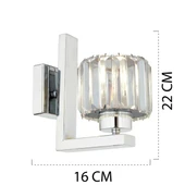 Ramo Krom Kaplama Kristal Taşlı Duvar Lambası Yatak Odası-Yatak Başı-Salon için Aplik thumbnail 8