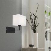 Rylee Tekli Beyaz Şapkalı Siyah Duvar Lambası Yatak Odası-yatak Başı-banyo Için Modern Aplik thumbnail 1