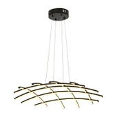 Apliqa Brian Mat Siyah Boyalı 3000K 92 Watt Sarkıt Salon Oturma Odası Ledli Avize thumbnail 2