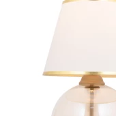 Apliqa Lampon Beyaz Şapkalı Eskitme Masa Lambası Modern Tasarım Salon-Yatak Odası Abajur - 4