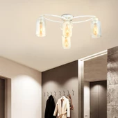 Apliqa Erkin 4 Lü Bal Camlı Beyaz Modern Genç Odası Mutfak Salon Avize - 1