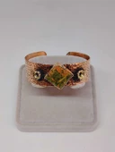 Unakit Taşı Motifli Kalın Bakır Bileklik (52520) thumbnail 2