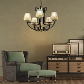 Apliqa Nevada 5Li Modern Genç Odası Retro Salon Avize - 1