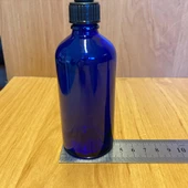 100Ml Mavi Cam Damlalıklı Şişe , Siyah Plastik Kapak , 100 Cc Mavi Cam Damlalıklı Şişe x 6 Adet - 4
