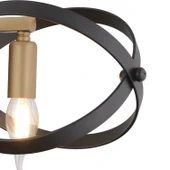 Caliope Eskitme Duylu Siyah Modern Oturma Odası, Koridor, Yatak Başı, Salon Aplik thumbnail 4