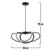 Apliqa Aura Sarkıt 74 Watt Sarkıt 3 Renkli Ledli Ofis Avizeleri Modern Mutfak Banyo Led Salon Sarkıt Büyük Avize - 5