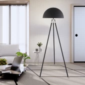 Apliqa Grant Siyah Krom 3 Ayaklı Modern Tasarım Köşe Ofis, Salon Lambader - 1