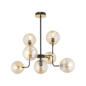 Apliqa Ece 7'li Siyah Gold Modern Plafonyer Genç Odası Yatak Odası Salon Avize thumbnail 2