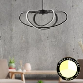 Apliqa Aura Sarkıt 74 Watt Sarkıt 3 Renkli Ledli Ofis Avizeleri Modern Mutfak Banyo Led Salon Sarkıt Büyük Avize - 1