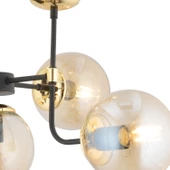 Apliqa Ece 7'li Siyah Gold Modern Plafonyer Genç Odası Yatak Odası Salon Avize thumbnail 4