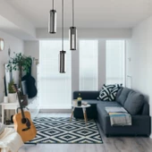 Apliqa Natali 3 Lü Siyah Kristalli, Taşlı Modern Tasarım Kristal Salon Sarkıt Avize thumbnail 1