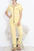 Önü Cepli Pijama Takımı Sarısiyah - 11404.1048. thumbnail 3
