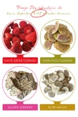 Freeze Dried Meyve Paketi. Dondurularak Kurutulmuş Çilek+İncir+Ejder Meyvesi+Muz (4x20 g.) - 3