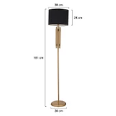 Apliqa Matisse Siyah Şapkalı Eskitme Dekoratif Tasarım Ayaklı Abajur Lamba Modern Metal Lambader - 8