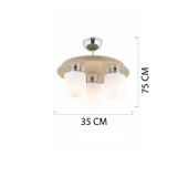 Apliqa Atlas 3 Lü Yuvarlak Kahve Modern Genç Odası Mutfak- Banyo Mutfak Salon Spot Avize - 5