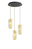 Apliqa Natali 3Lü Sarkıt Gold Modern Genç Odası Mutfak Salon Sarkıt Avize - 1
