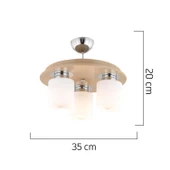 Apliqa Atlas 3 Lü Yuvarlak Kahve Modern Genç Odası Mutfak- Banyo Mutfak Salon Spot Avize - 3