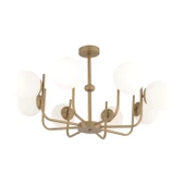 Apliqa Lowel 8'Li Eskitme Beyaz Camlı Modern Koridor Yatak Odası Salon Avize thumbnail 3