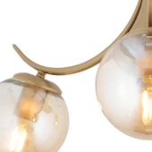 Apliqa Germaine 3'lü Yuvarlak Eskitme Bal Camlı Modern Oturma Odası Salon Avize - 4