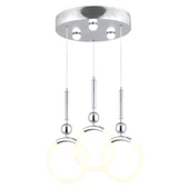 Apliqa Struer 3'lü Yuvarlak Krom Ledli 69 Watt Modern Koridor, Yatak Odası Salon Sarkıt Led Avize - 2