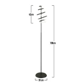 Apliqa Parya Siyah 72 Watt 3 Renkli Led Modern Tasarım Metal Lambader - 9