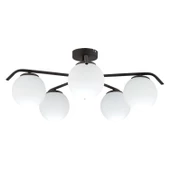 Diaspor 5li Yuvarlak Siyah Modern Sarkıt Genç Odası Yatak odası Retro Salon Avize thumbnail 3