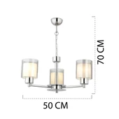 Goldie 3 Lü Krom Kaplama Modern Sarkıt Mutfak Salon Avize thumbnail 8