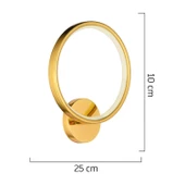 Apliqa Besta Gold 20 Watt Modern Tasarım Banyo Koridor Ledli Salon Aplik - 3