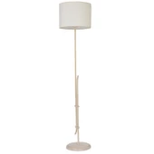 Apliqa Jolly Beyaz Şapkalı Beyaz Modern Tasarım Ayaklı Abajur Lamba  Metal Lambader - 5