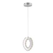 Apliqa Wicker  40 Watt Tekli Krom Ledli 3 Renkli Sarkıt Kristalli Taşlı Modern Tasarım Led Kristal Salon Avize - 3