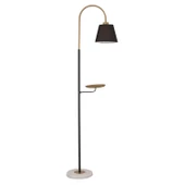 Apliqa Lumina Siyah Şapkalı Eskitme Modern Tasarım Ayaklı Abajur Lamba Metal Lambader - 4