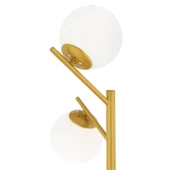 Apliqa Renji 3Lü Gold Boyalı Beyaz Camlı Modern Tasarım Metal Lambader - 4