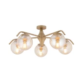 Apliqa Diaspor 5li Yuvarlak Eskitme Modern Sarkıt Genç Odası Yatak odası Retro Salon Avize thumbnail 3