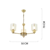 Geneva 3 Lü Eskitme Modern Yatak Odası  Salon Avize thumbnail 8