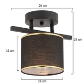 Apliqa Selina Tekli Siyah Modern Plafonyer Genç Odası Mutfak Yatak Odası Avize thumbnail 5