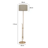 Apliqa Jolly Eskitme Şapkalı Eskitme Modern Tasarım Ayaklı Abajur Lamba Metal Lambader - 7