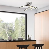 Apliqa Dosse 3Lü Siyah 28 Watt Plafonyer 3 Renkli Ledli Modern Mutfak Banyo Led Salon Sarkıt Avize thumbnail 1