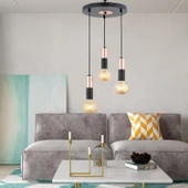 Miranda 3Lü Sarkıtbakır Sarkıt Modern Genç Odası Mutfak Salon Sarkıt Avize thumbnail 1