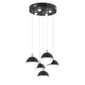 Apliqa Ekin 5'li Yuvarlak 47 Watt Siyah Ledli Kelebek Detaylı Modern Koridor, Yatak Odası Salon Sarkıt Led Avize - 3