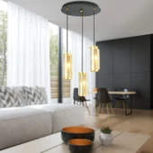 Apliqa Natali 3Lü Sarkıt Eskitme Modern Genç Odası Mutfak Salon Sarkıt Avize - 2