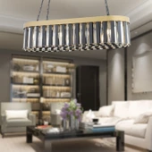 Apliqa Harbour 80'lik Siyah Eskitme Kristal Taşlı Modern Oturma Odası, Salon Avize thumbnail 1